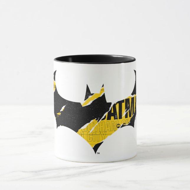 Vorsichtsband-Batman-Logo Tasse (Zentrum)