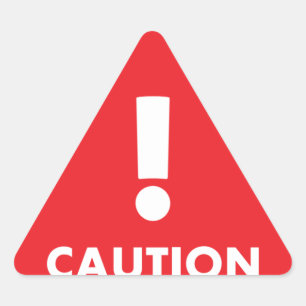 Vorsichtsdreieck - Rot weiße Sichtbarkeit Sicherhe Dreieckiger Aufkleber