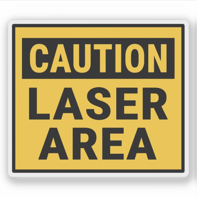 Vorsichtslaserbereich Aufkleber (Vorderseite)