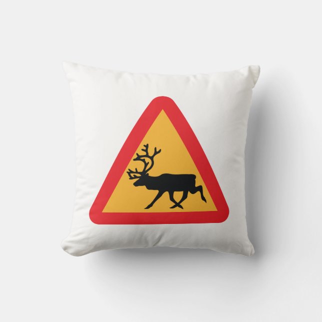 Vorsichtsmaßnahmen für eine schwedische Verkehrske Kissen (Vorderseite)