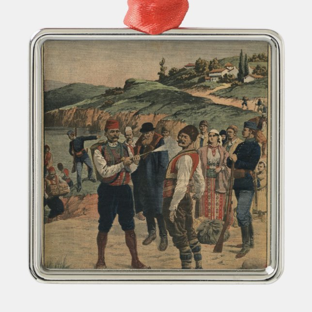 Vorsichtsmaßnahmen getroffen, um Cholera zu Silbernes Ornament (Vorne)