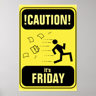 Vorsichtsschild lustiger Cover Poster