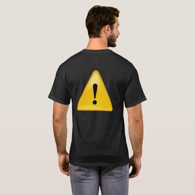 Vorsichtsymbol zur Motorradsicherheit T-Shirt (Schwarz voll)
