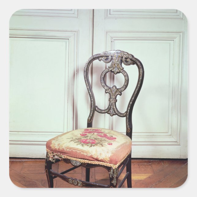 Vorsitz im zweiten Empirestil Quadratischer Aufkleber (Vorderseite)