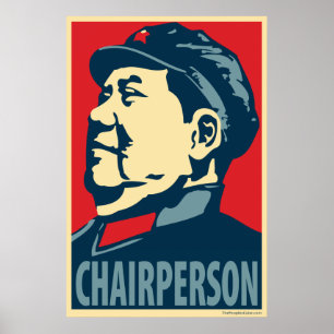 Vorsitzender Mao: Obama-Parodieplakat Poster