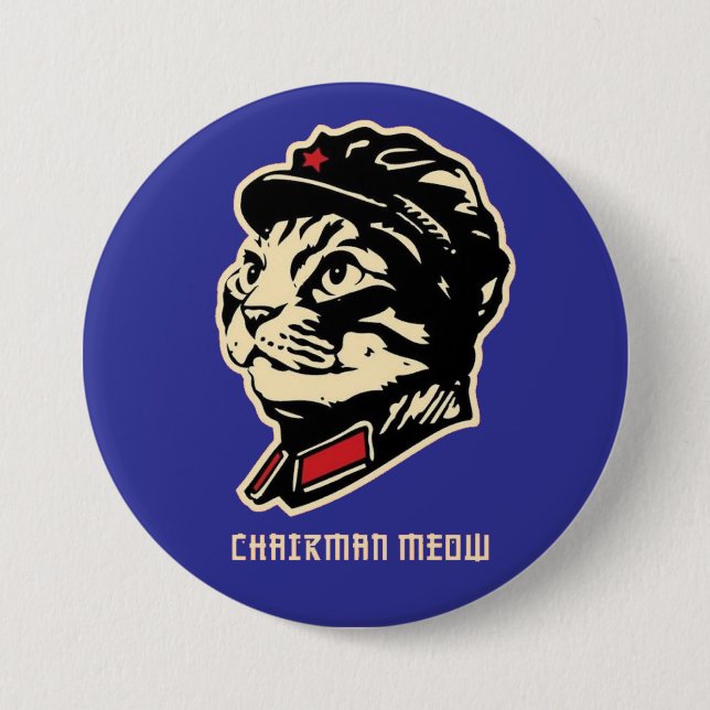 Vorsitzender Meow Button (Vorderseite)
