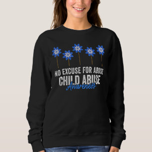 Vorsorge für Kindesmissbrauch Blaues Pinrad Sweatshirt
