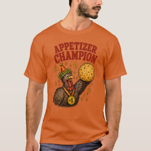 Vorspeisen-Champion Truthahn Thanksgiving-Design T-Shirt