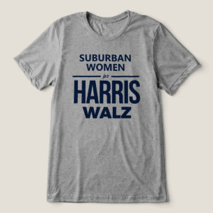 Vorstädtische Frauen für Harris Walz Tri-Blend Shirt