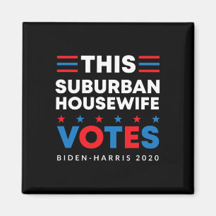 Vorstädtische Hausfrau Votes Biden Harris 2020 Fem Magnet