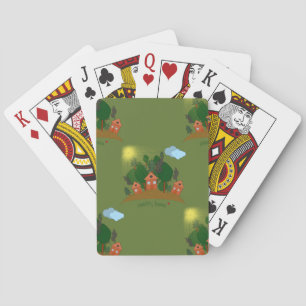 Vorstädtische Zuhause. Spielkarten