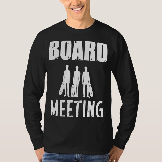 Vorstandssitzung Skateboard Skaten Skater Meeting  T-Shirt (Vorderseite)