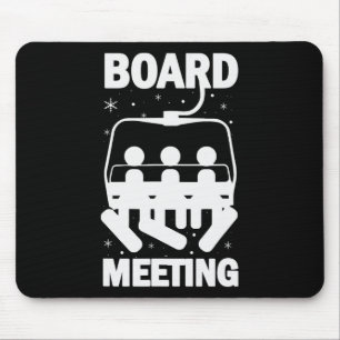 Vorstandssitzungen Snowboard-Meeting Snowboardfahr Mousepad