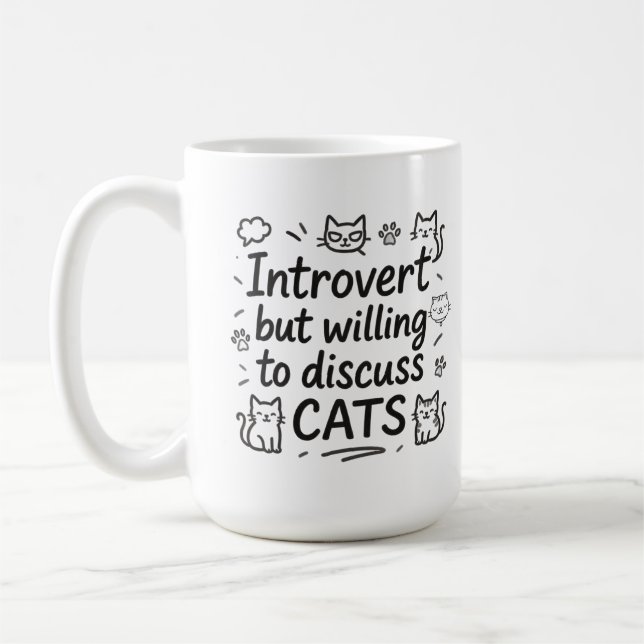 Vorstellen, aber bereit, über Katzen zu diskutiere Kaffeetasse (Links)