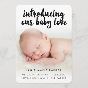 Vorstellen Skript-Geburts-Mitteilung von der Ankündigung