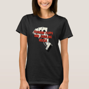 Vorstellen von Flops und Juggling Rocks Poker Card T-Shirt