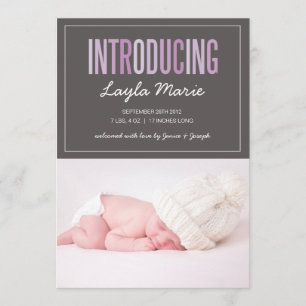 VORSTELLEN VON VON %PIPE% GEBURTS-MITTEILUNG ANKÜNDIGUNG