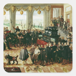 Vorstellung an Duke Phillip II Quadratischer Aufkleber