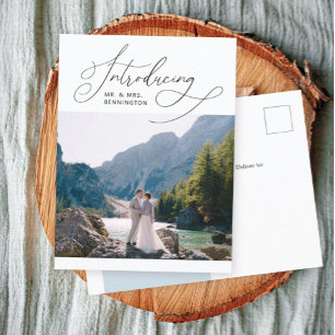 Vorstellung der Hochzeitserklärung P Ankündigungspostkarte