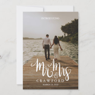 Vorstellung der Verheirateten Hochzeitserklärung Einladung