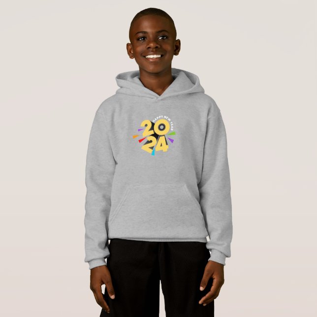 Vorstellung des neuen Jahres 2024 | Kinder Hoodie (Vorne ganz)
