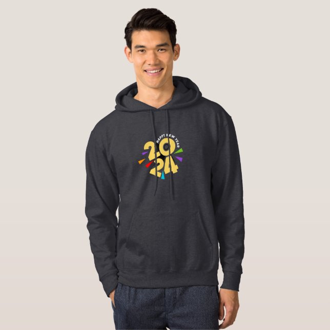 Vorstellung des neuen Jahres 2024 | Männer Hoodie (Vorne ganz)
