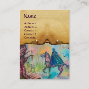 VORSTELLUNG / DUNKELNIGHT PARCHMENT MONOGRAM VISITENKARTE