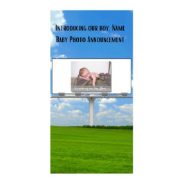 Vorstellung unseres Jungen, Name Baby Foto Ankündigungspostkarte