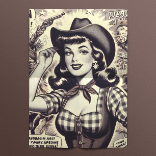 Vorstellung von Retro Country Girl Seidenpapier
