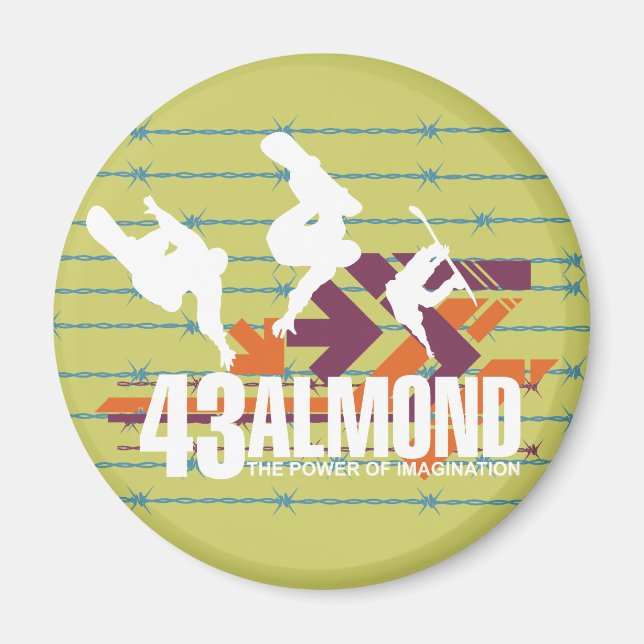 Vorstellungskraft Snowboarden T - Shirt und Gesche Magnet (Vorne)