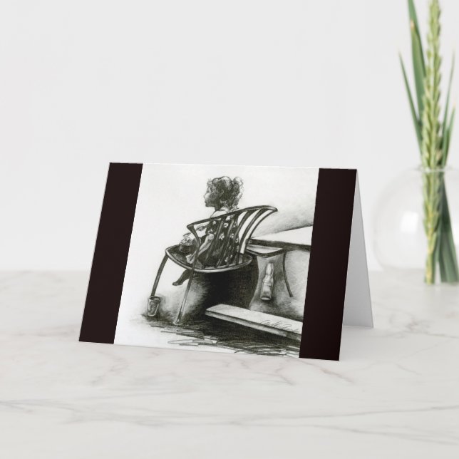 Vorstellungskraft treibt meine Grußkarte an Karte (Vorderseite)