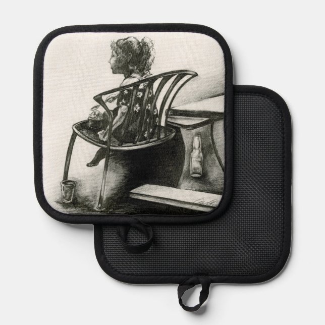 Vorstellungskraft treibt meine Realität an Topflappen (Vorderseite/Rückseite)