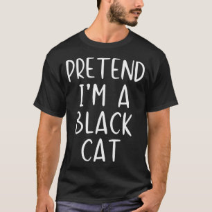 Vortäuschen der schwarzen Katze Halloween Lazy Eas T-Shirt