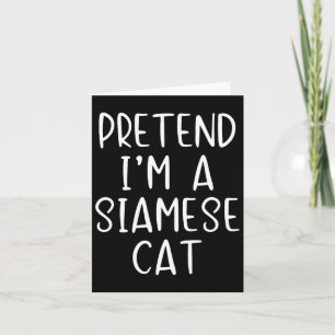Vortäuschen der siamesischen Katze Kostüm Hallowee Karte