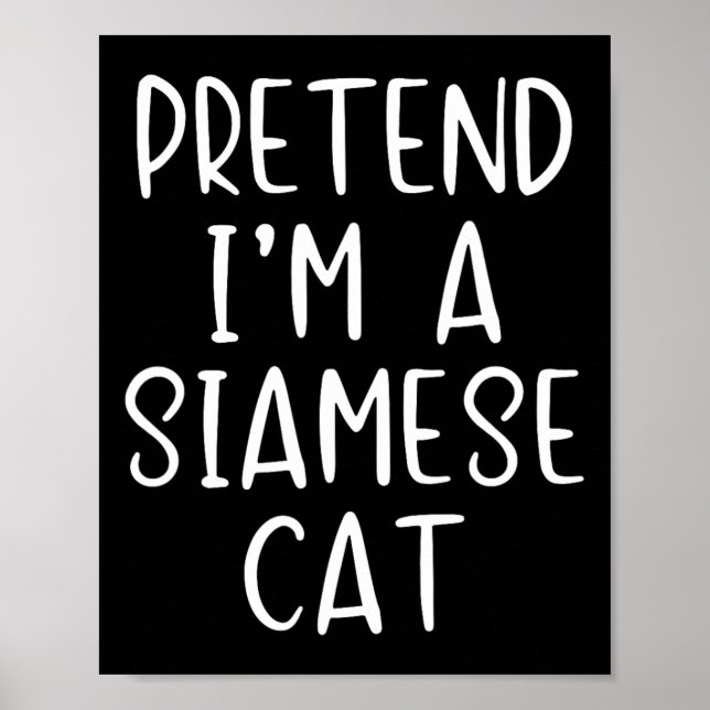 Vortäuschen der siamesischen Katze Kostüm Hallowee Poster (Vorne)