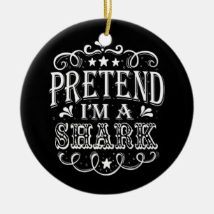 Vortäuschen im Hai - Crazy Shark Lover Geschenke Keramik Ornament