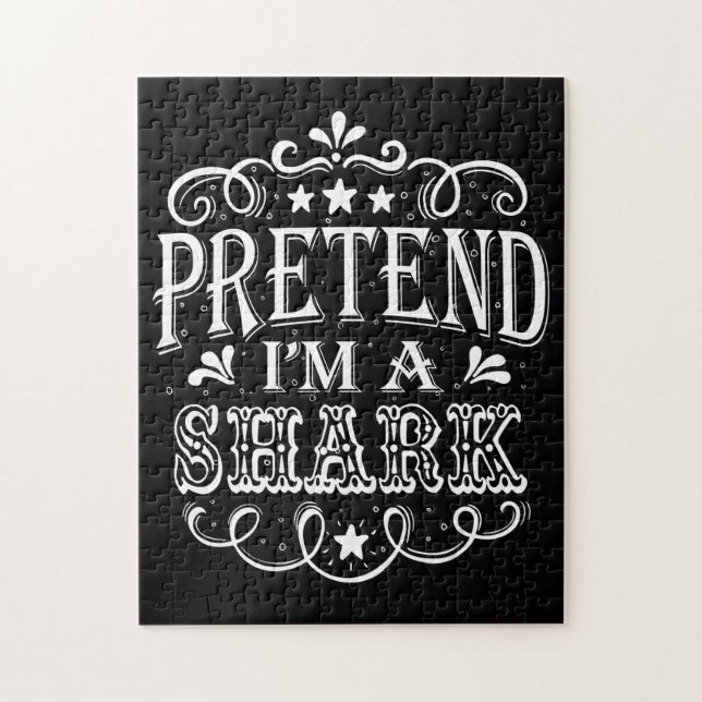 Vortäuschen im Hai - Crazy Shark Lover Geschenke Puzzle (Vertikal)