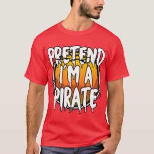 Vortäuschen im Piraten Halloween Paare Kostümsaal T-Shirt