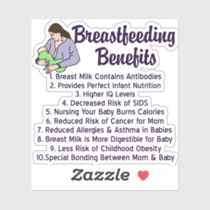 Vorteile der Stillzeit Gründe für Stillzeit Aufkleber