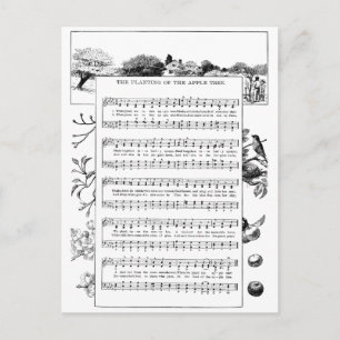 Vorteile des Apfelbaums Lied Postkarte