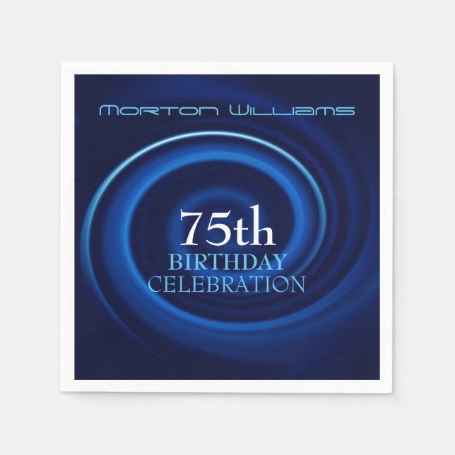 Vortex 75. Geburtstagsfeier Napkin Serviette (Vorderseite)