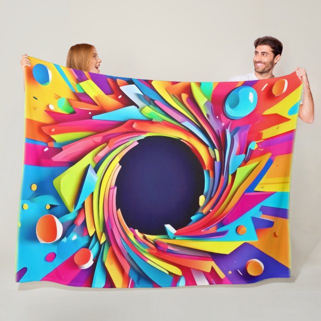 Vortex der Vitalkunst Fleecedecke (Beispiel)