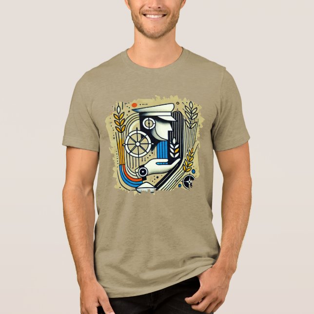 Vortex Dreams - Spiralender abstrakter Design-T -  Tri-Blend Shirt (Vorderseite)