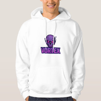 Vortex Skull Hoodie - Lila Neon-Glow-Style