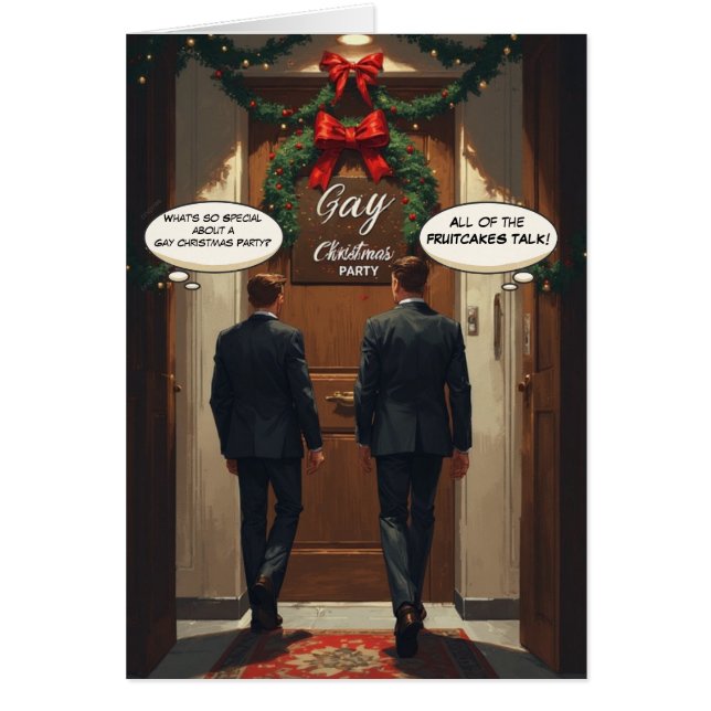 Vortrag Fruitcake Party: Funny Gay Christmas Card (Vorne)