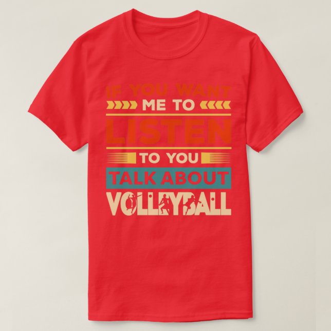 Vortrag über Volleyball1 T-Shirt (Design vorne)