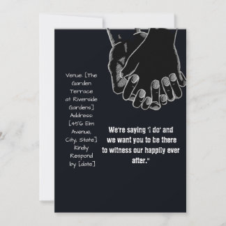 Vortragshandes für Versprechungen Victori Hochzeit Einladung