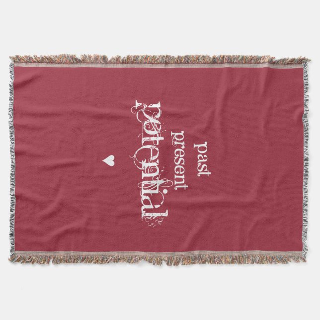 "Vorüber, Geschenk, Potenzial-" gesponnene Decke (Vorderseite)