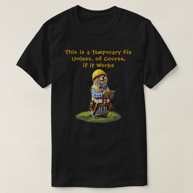 "Vorübergehende Lösung" T-Shirt (Design vorne)