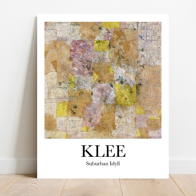 Vorurban Idyll von Paul Klee Poster (Klee's vibrant Suburban Idyll!  Own this iconic print)